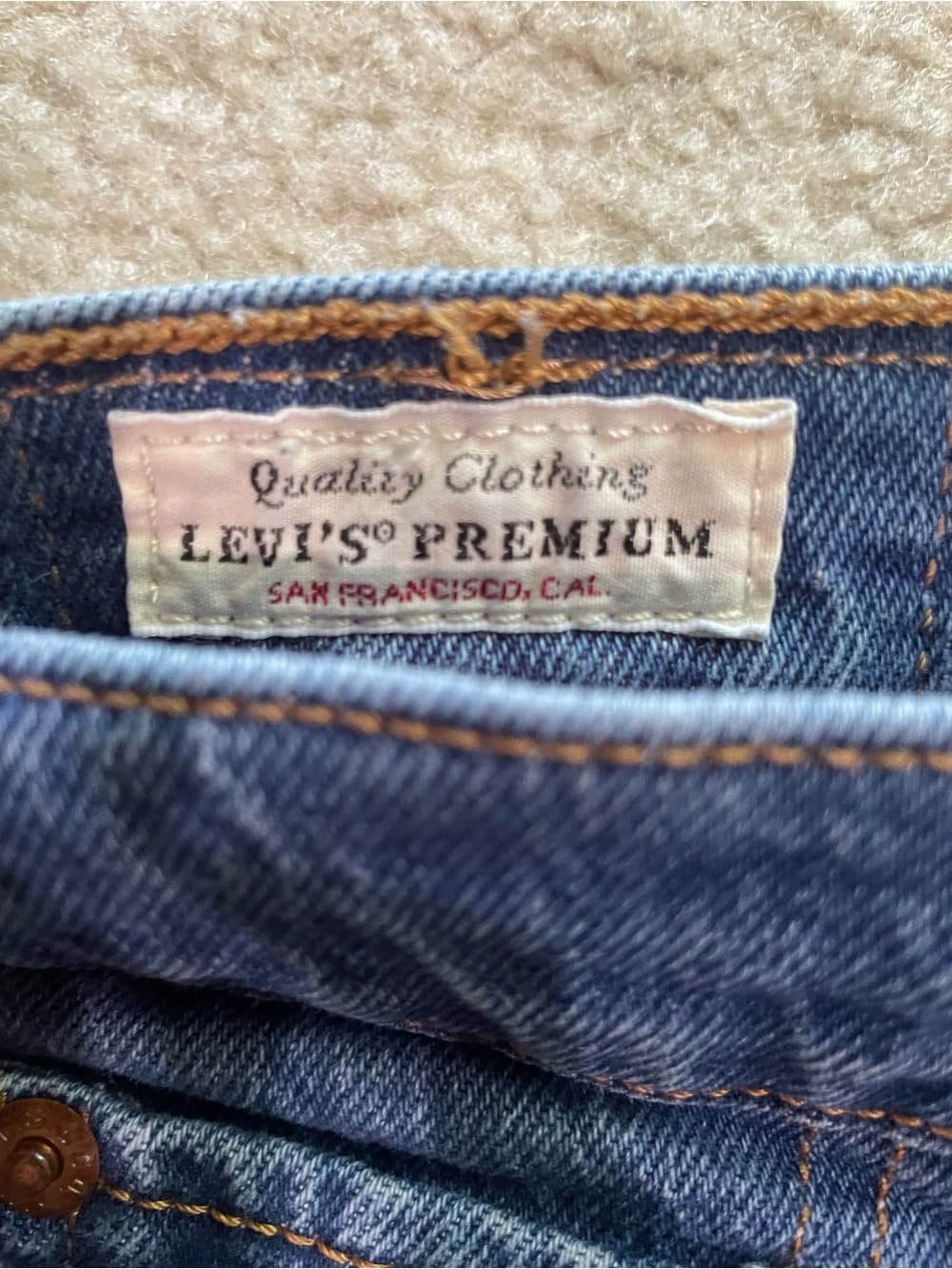 Levi's Wedgie Medium Blue Straight Leg Women's Jeans Size 24 - Thumbnail 6
