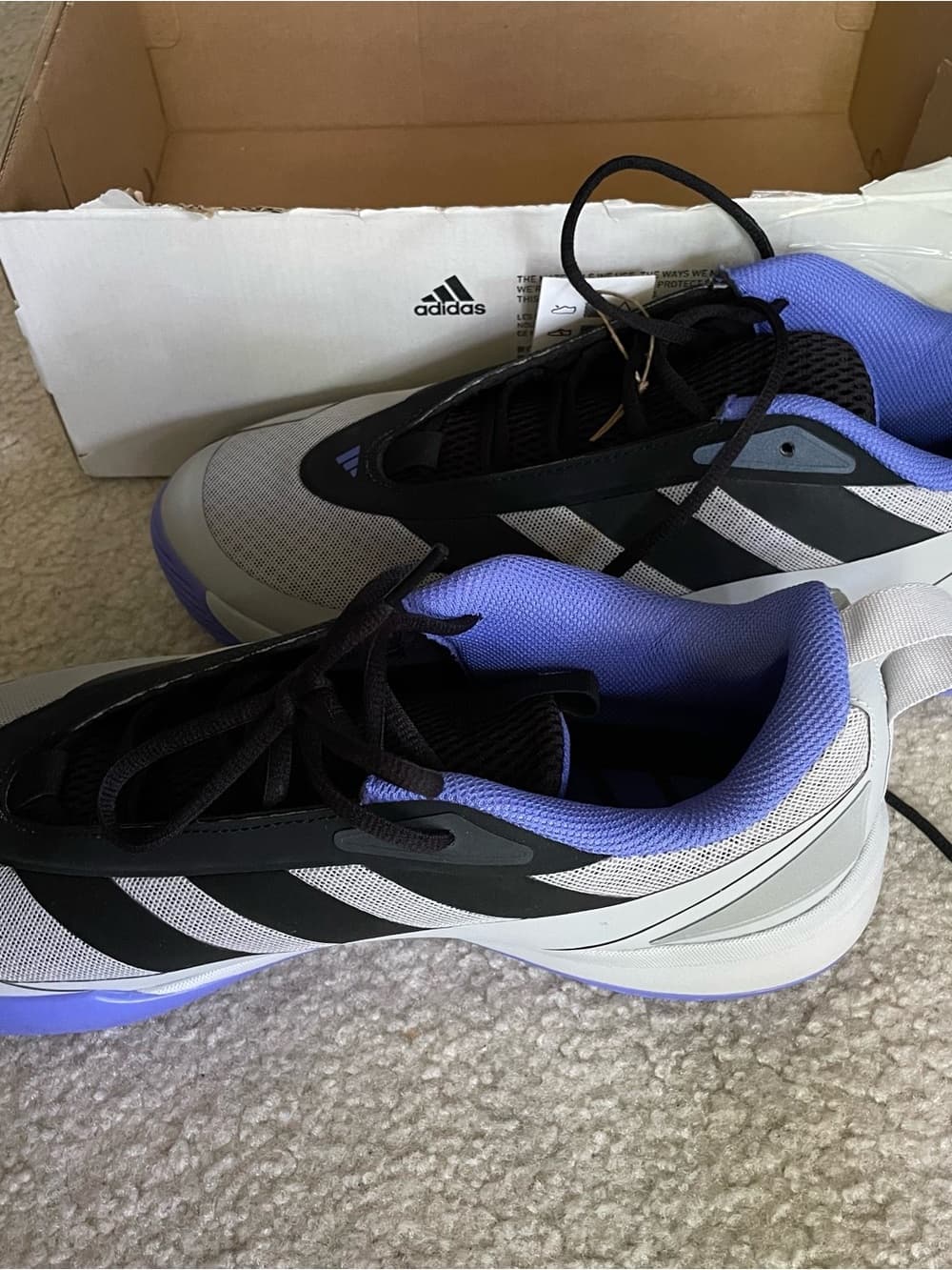 Adidas Subzone Basketball Sneakers Black, Gray, Cobalt Blue Men’s Size 13 NWT - Thumbnail 3