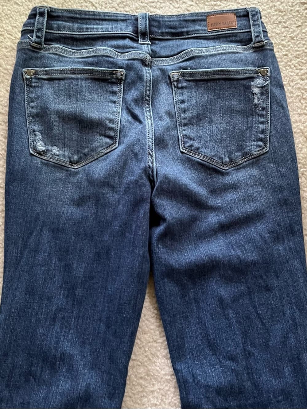 Judy Blue Medium-Dark Blue Distressed Boot Cut Jeans Women’s Size 7/28 - Thumbnail 8