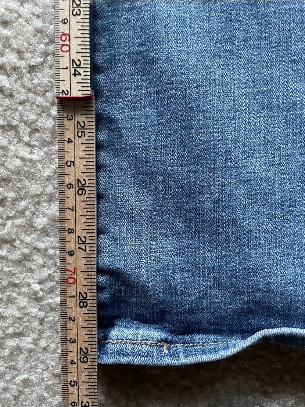 Levi's 505 Women's Straight Leg Jeans in Medium Blue Denim Size 14 - Thumbnail 3