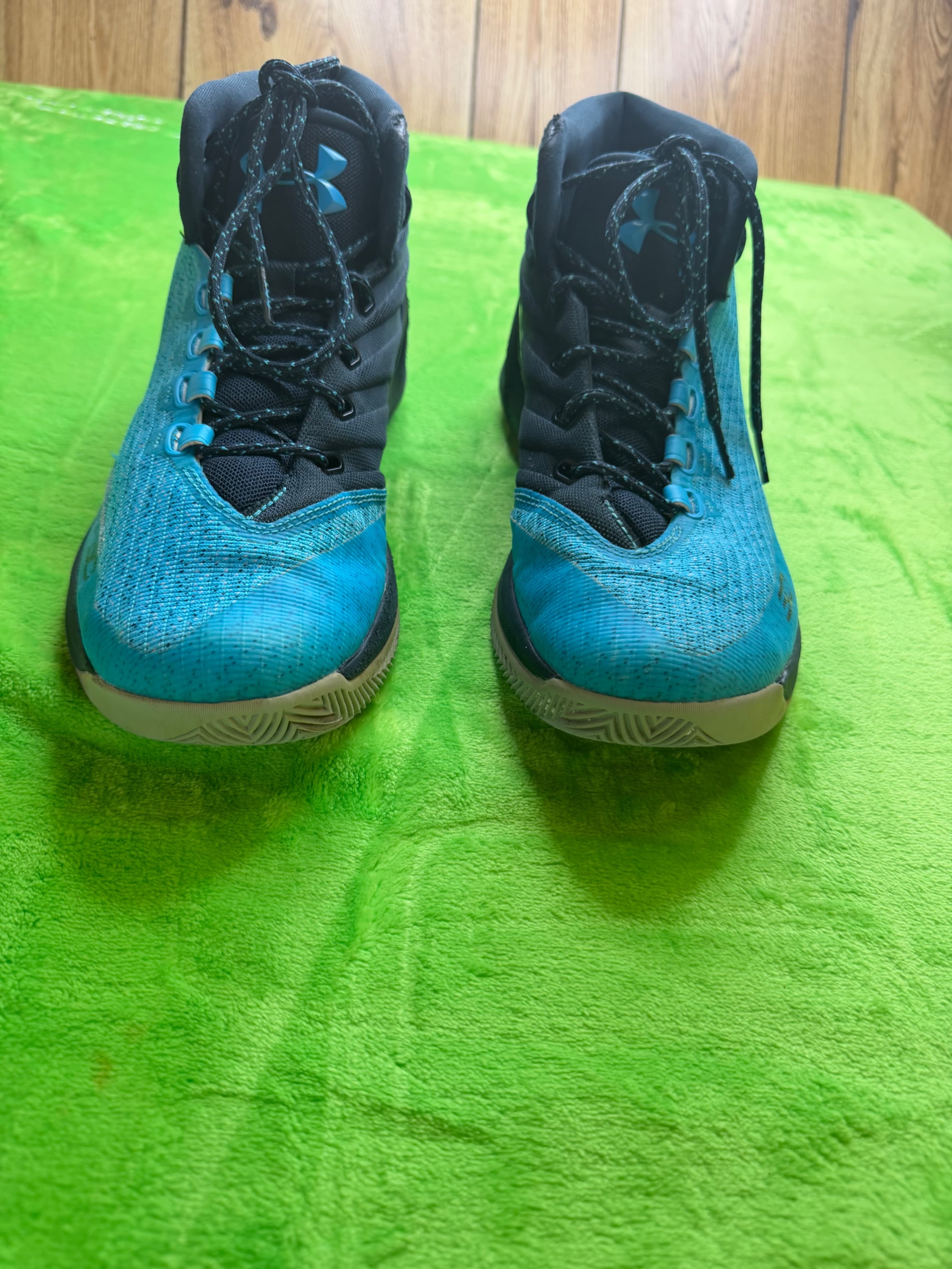 Under Armour Curry 3 Mid Peacock Blue Sz 10 Basketball Shoes - Thumbnail 2