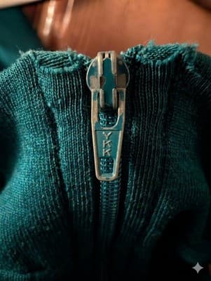 Vintage 90s REI Mens Large 1/4 Zip Pullover Fleece Shirt Green Made in USA - Thumbnail 6