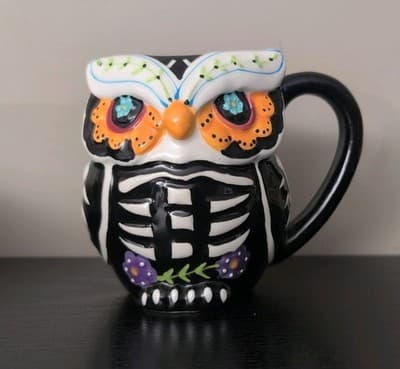 Day of the Dead Owl Mug 2019 Sugar Skull Skeleton Halloween 16oz