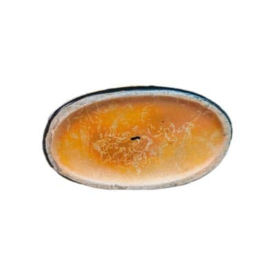 Vintage 1930s Czech Art Deco Pottery Planter Orange Black Alienware Mold 11004 - Thumbnail 4