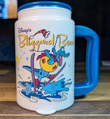 Vintage Disney Blizzard Beach Water Park Souvenir Mug Refillable Drinks Cup