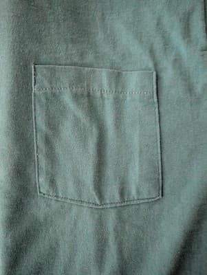 Vintage 80s Fruit of the Loom Golden Blend Blank Green Pocket T-Shirt XL USA - Thumbnail 5
