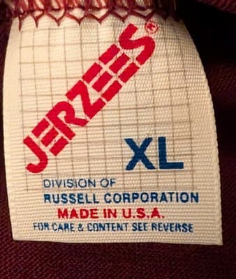 Vintage Late 80s / Early 90s Jerzees Maroon Blank T-Shirt Made in USA - Size XL - Thumbnail 3
