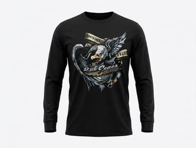 Bob Seger 2017 North American Tour Long Sleeve Shirt Black Eagle Graphic Size M? - Thumbnail 2