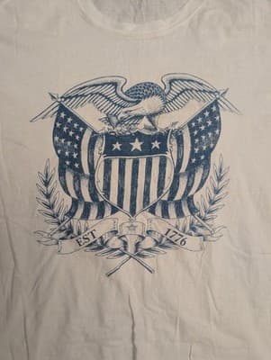 KEVA American Eagle Shield T Shirt Extra Large Distressed Graphic Flag XL - Thumbnail 2