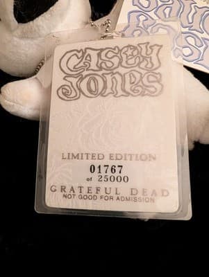 Grateful Dead Bean Bear CASEY JONES Limited Edition 01767/25000 Liquid Blue 1999 - Thumbnail 5
