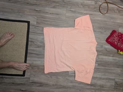 Vintage Off The Top Shirt Mens XL Peach Pink Surf Skateboard Single Stitch USA - Thumbnail 5
