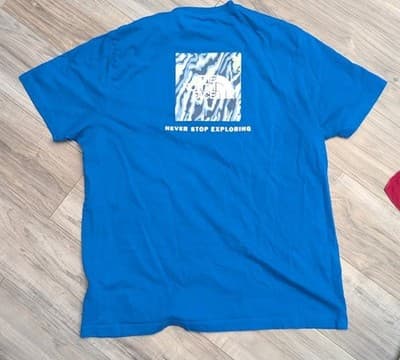 The North Face Circular Design Graphic T-Shirt Mens XL Blue Never Stop Exploring - Thumbnail 5