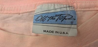 Vintage Off The Top Shirt Mens XL Peach Pink Surf Skateboard Single Stitch USA - Thumbnail 3