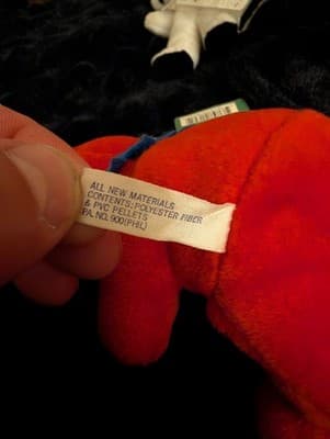 Vintage 1998 Grateful Dead Liquid Blue Plush Bear BERTHA Red Blue Collar Tagged - Thumbnail 5