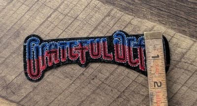 ​Vintage Grateful Dead Embroidered Patch Red White Blue Script Logo 5.5" x 1.5" - Thumbnail 3