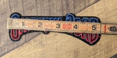 ​Vintage Grateful Dead Embroidered Patch Red White Blue Script Logo 5.5" x 1.5" - Thumbnail 2