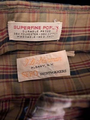 Vintage 1970s Sero Shirtmakers Plaid Button Down - L - Ivy League TD Sherman NY - Thumbnail 7