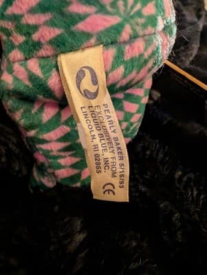 Vintage 1998 Grateful Dead Liquid Blue Plush Bear PEARLY BAKER Green Pink Collar - Thumbnail 4