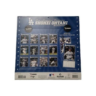 Los Angeles Dodgers Shohei Ohtani 2026 12x12 Player Wall Calendar by Turner Spor - Thumbnail 2