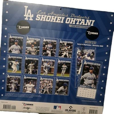 Los Angeles Dodgers Shohei Ohtani 2026 12x12 Player Wall Calendar by Turner Spor - Thumbnail 3