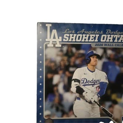 Los Angeles Dodgers Shohei Ohtani 2026 12x12 Player Wall Calendar by Turner Spor