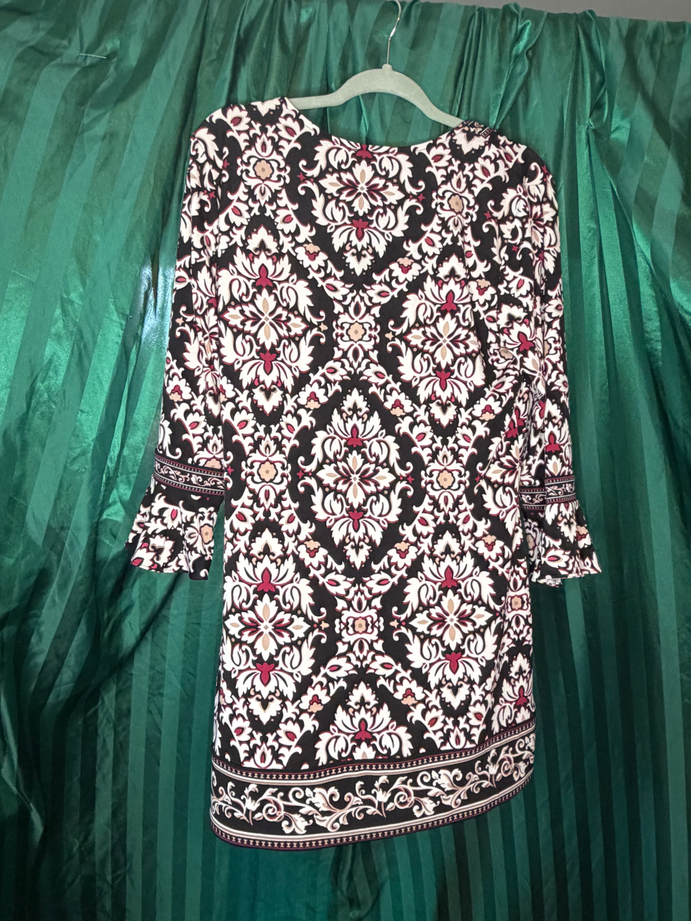 White House Black Market Patterned Blouse Size M - Thumbnail 3