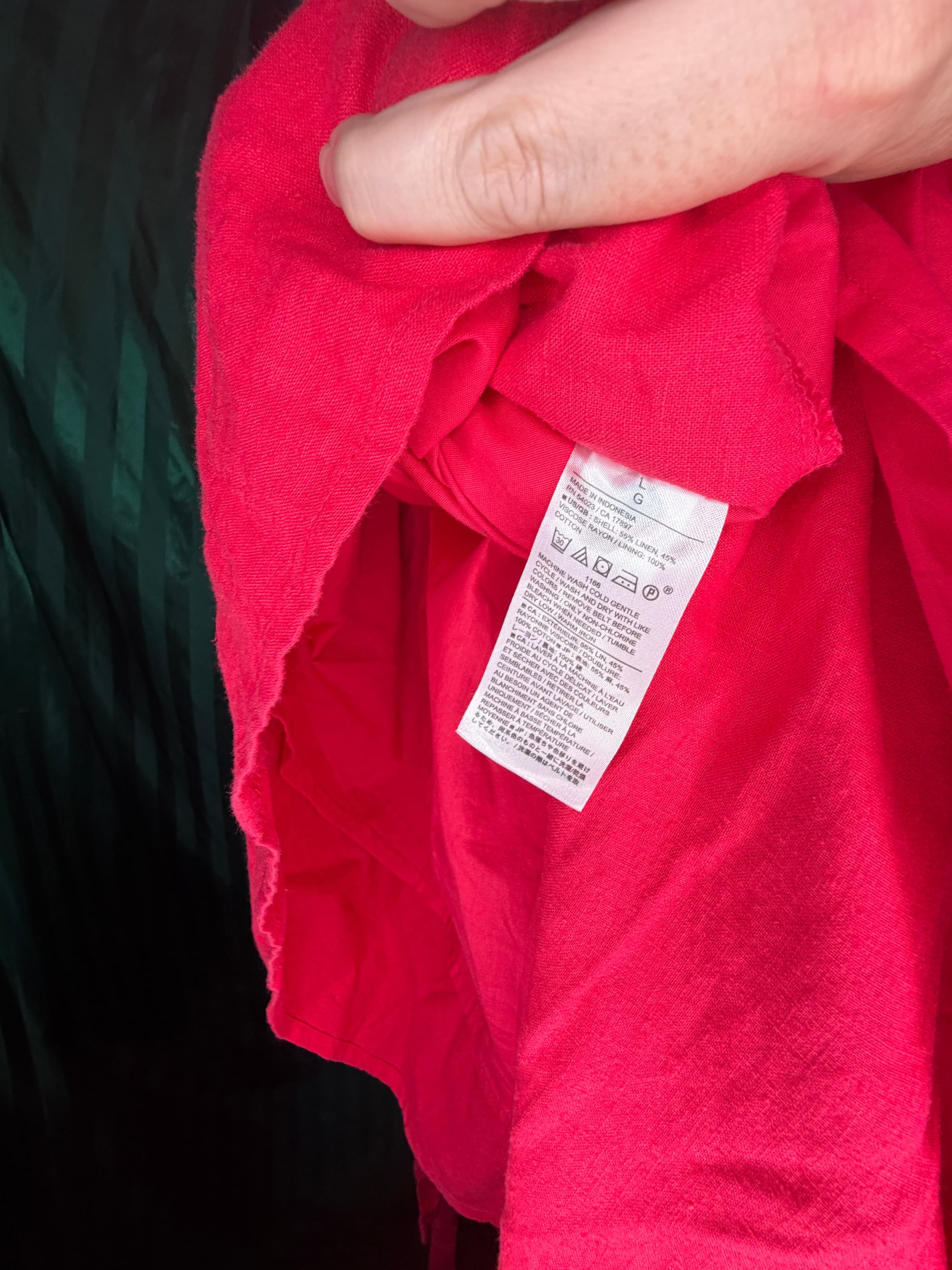 Banana Republic Red Halter Midi Dress Size L - Thumbnail 3