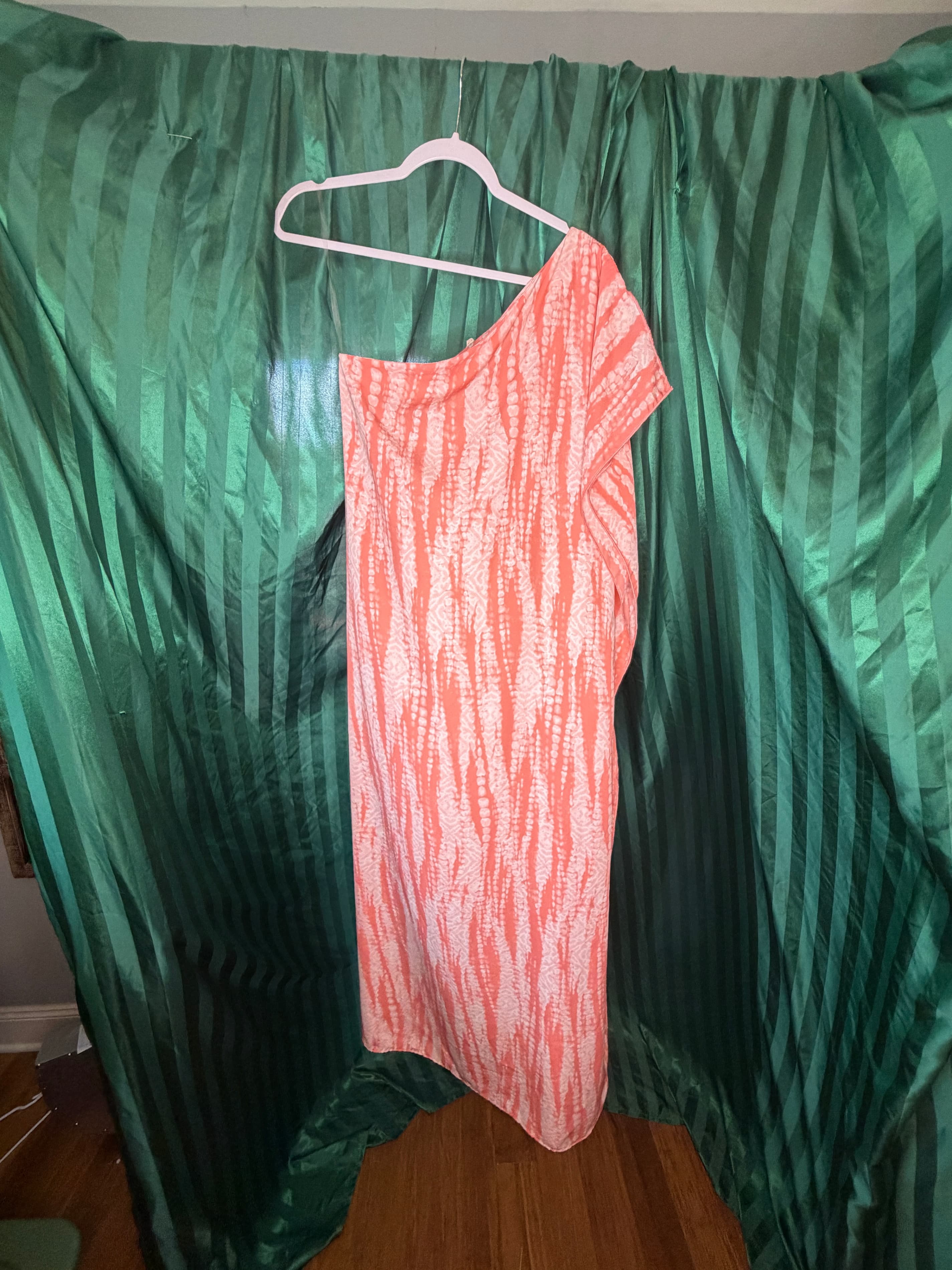 Tyche Orange Tie-Dye One-Shoulder Maxi Dress (Sz: Small) - Thumbnail 2