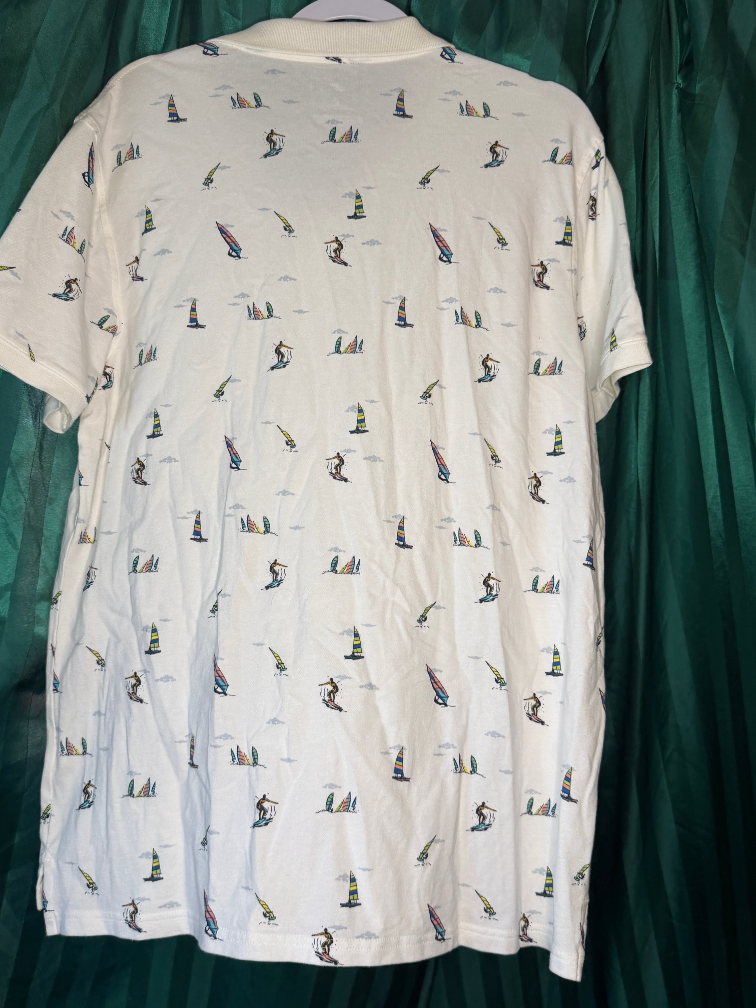 Sonoma Men's Polo Shirt Large Nautical Print - Thumbnail 2