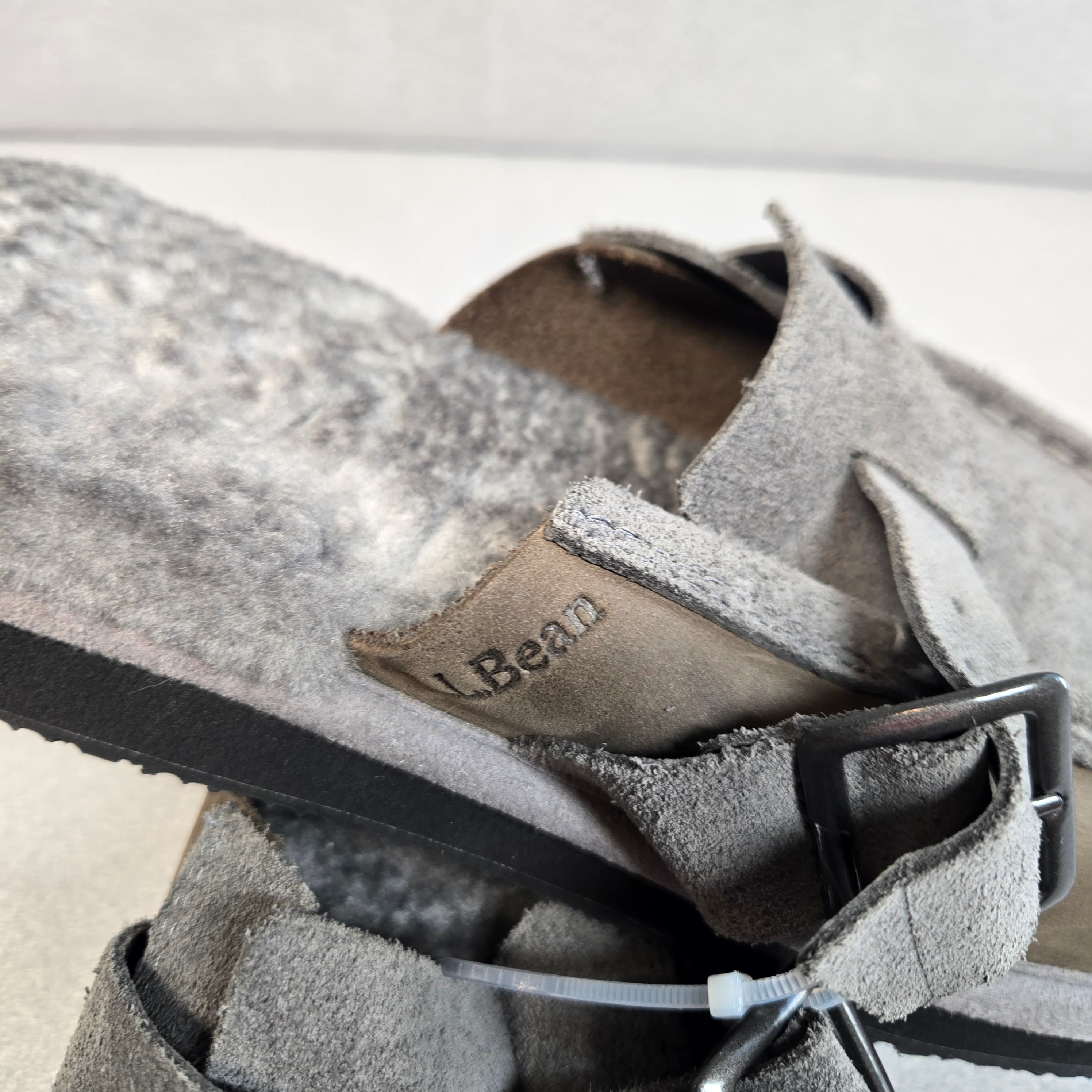 L.L. Bean Shearling Lined Suede Sandals - Thumbnail 2