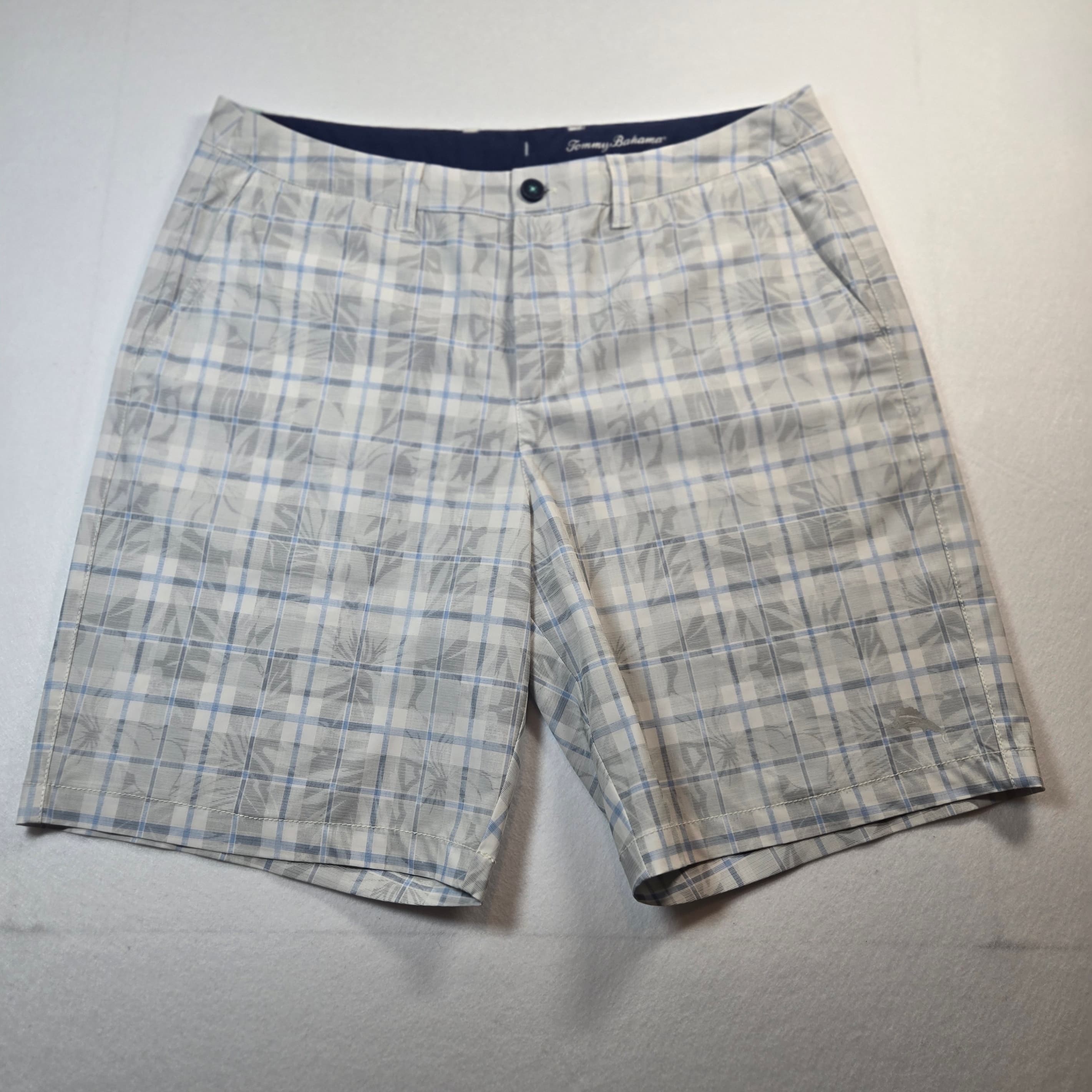 Tommy Bahama Plaid Shorts with Palm Print Size 35 - Thumbnail 10