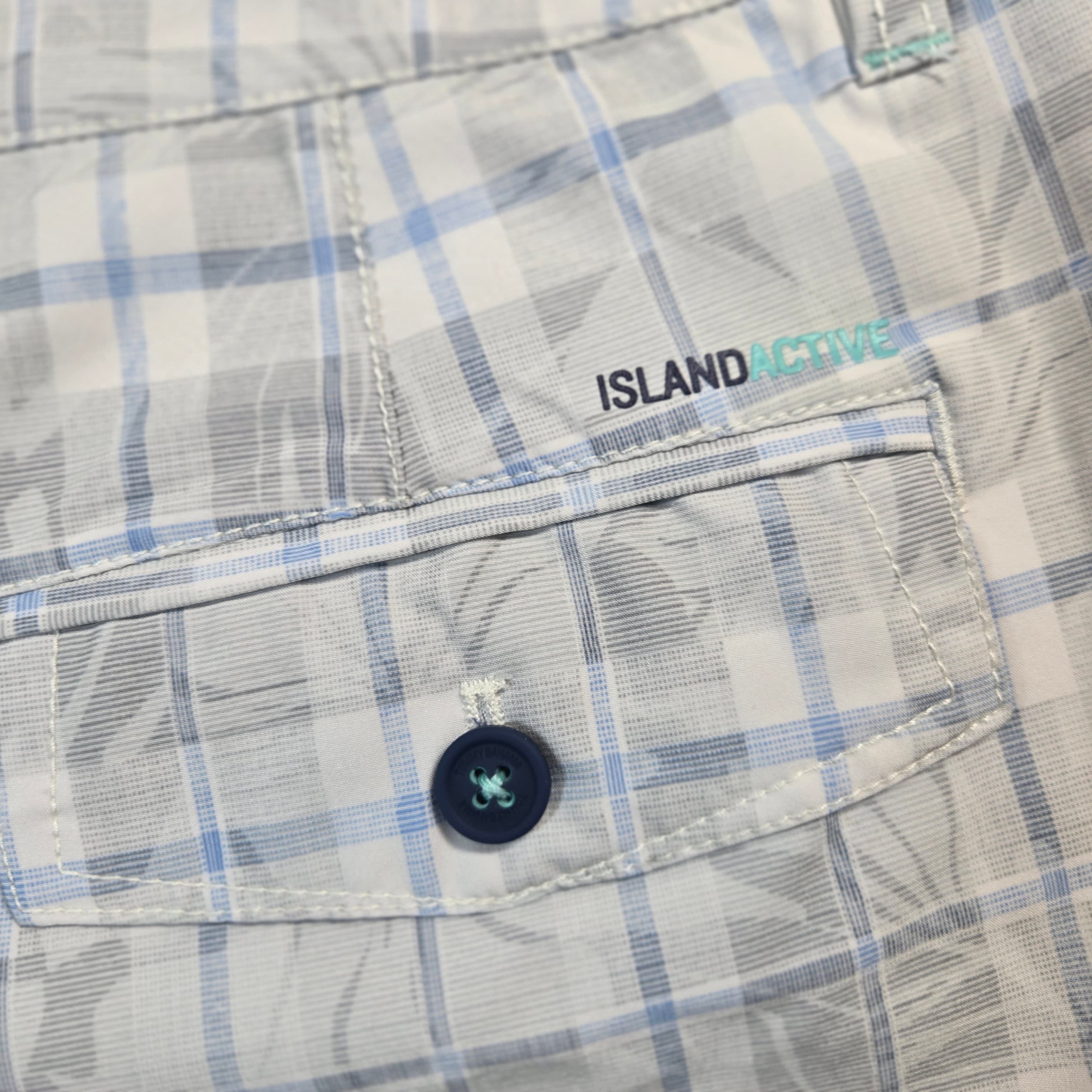 Tommy Bahama Plaid Shorts with Palm Print Size 35 - Thumbnail 6
