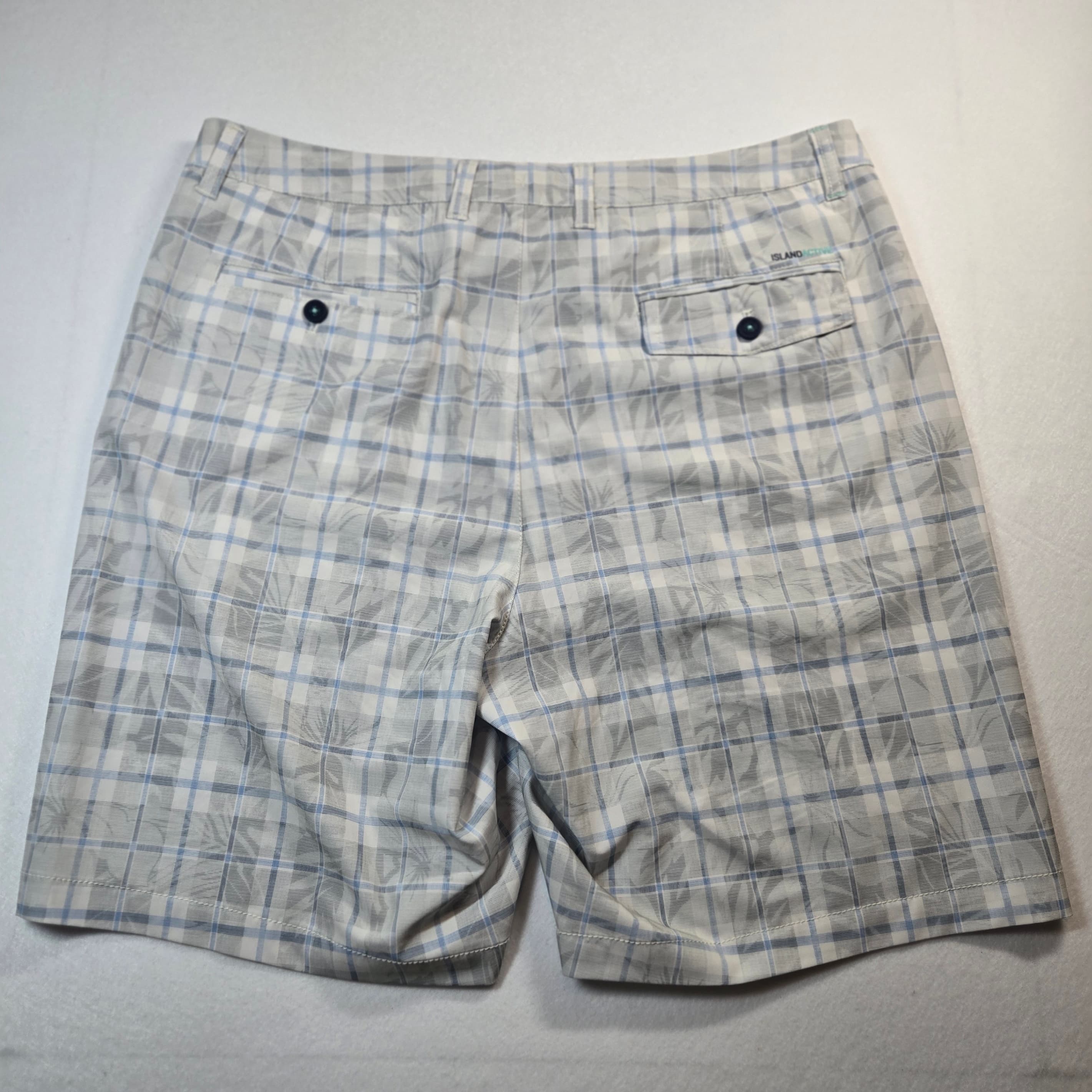 Tommy Bahama Plaid Shorts with Palm Print Size 35 - Thumbnail 5