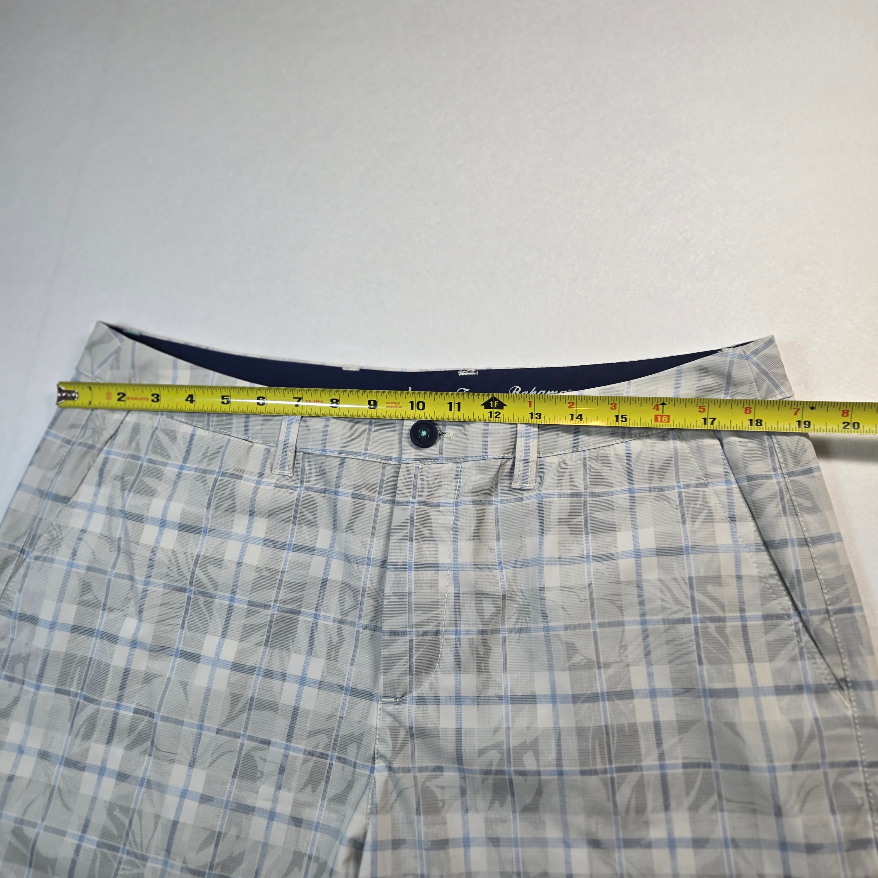 Tommy Bahama Plaid Shorts with Palm Print Size 35 - Thumbnail 3