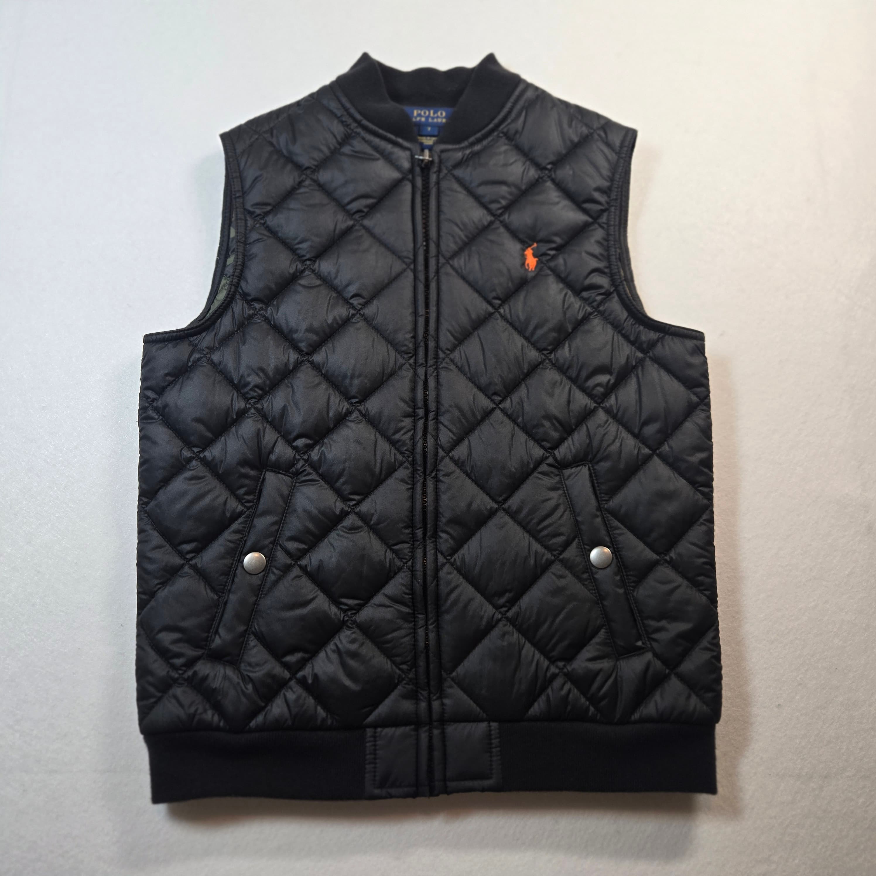 Boys Polo Ralph Lauren Quilted Vest Black Size 7