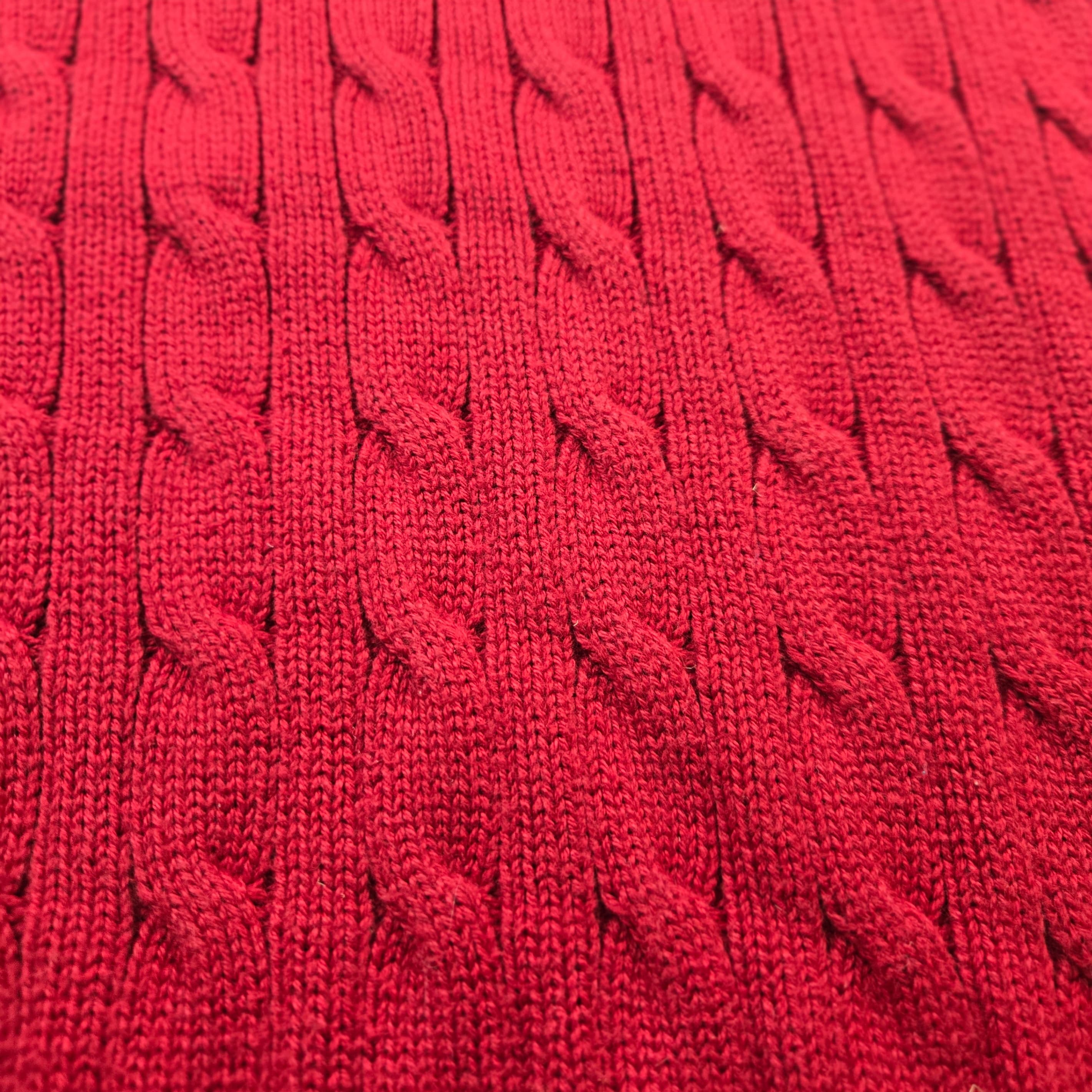 Boys Polo Ralph Lauren Red Cable Knit Sweater Vest Size 7 - Thumbnail 5