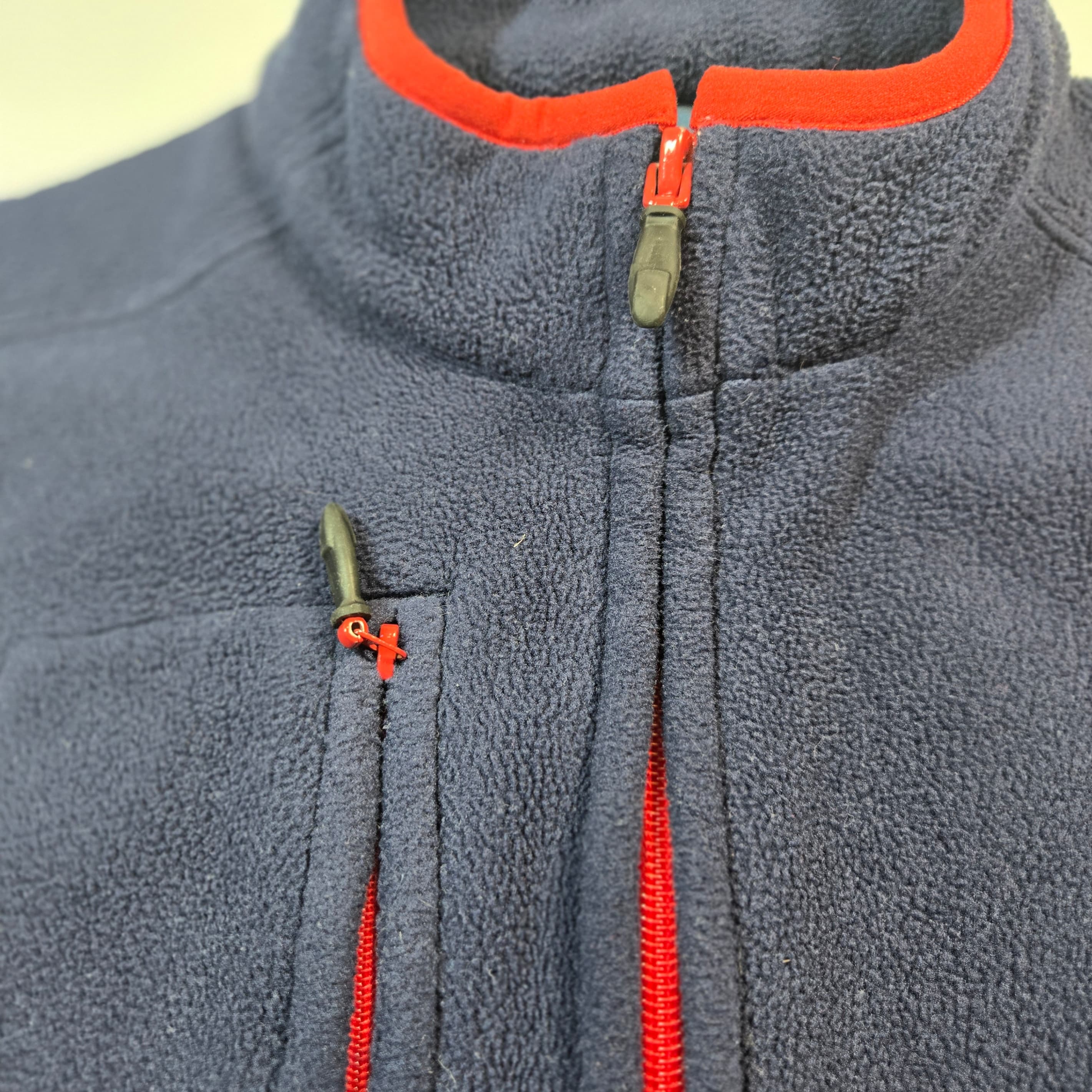 Boys Polo Ralph Lauren Fleece Vest Navy Red Trim Size 6 - Thumbnail 5