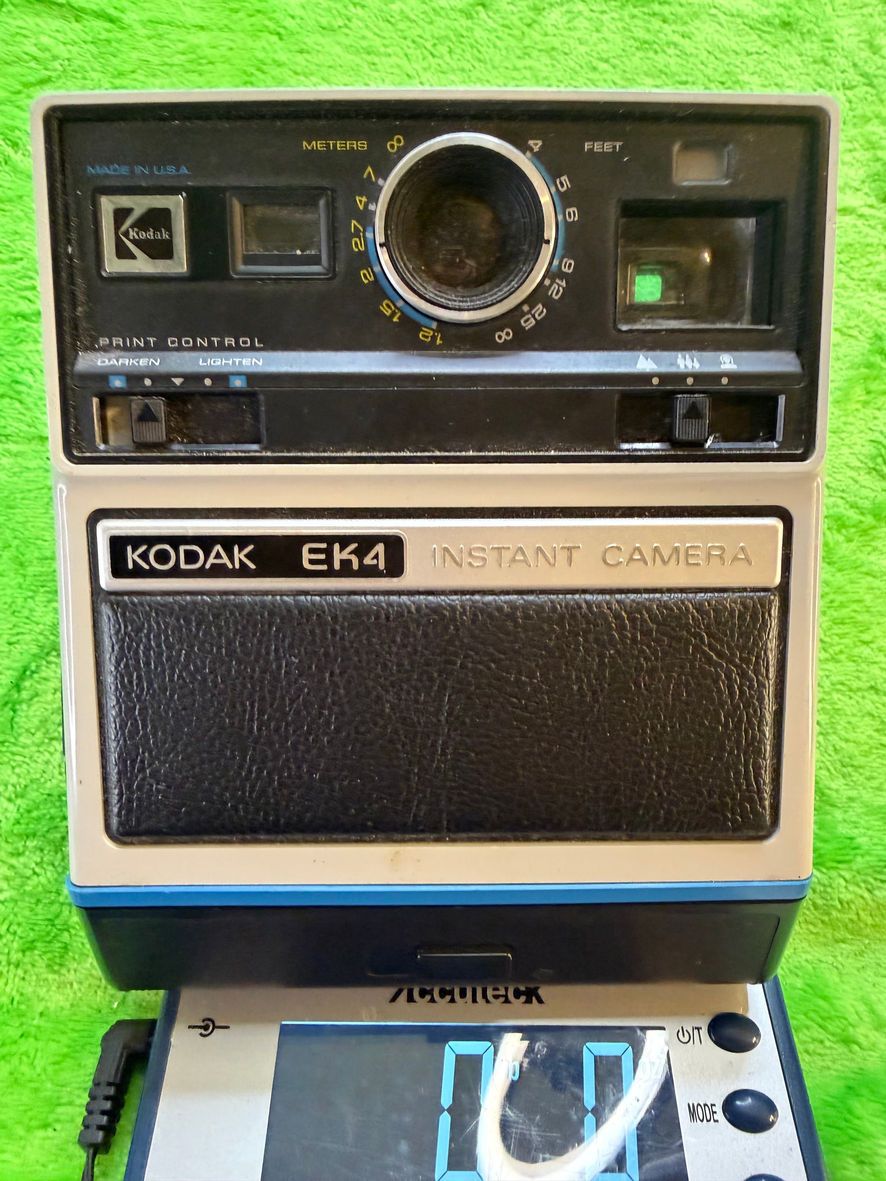 Vtg Kodak EK4 Instant Camera w/ Film Pack, 1970s, Untested