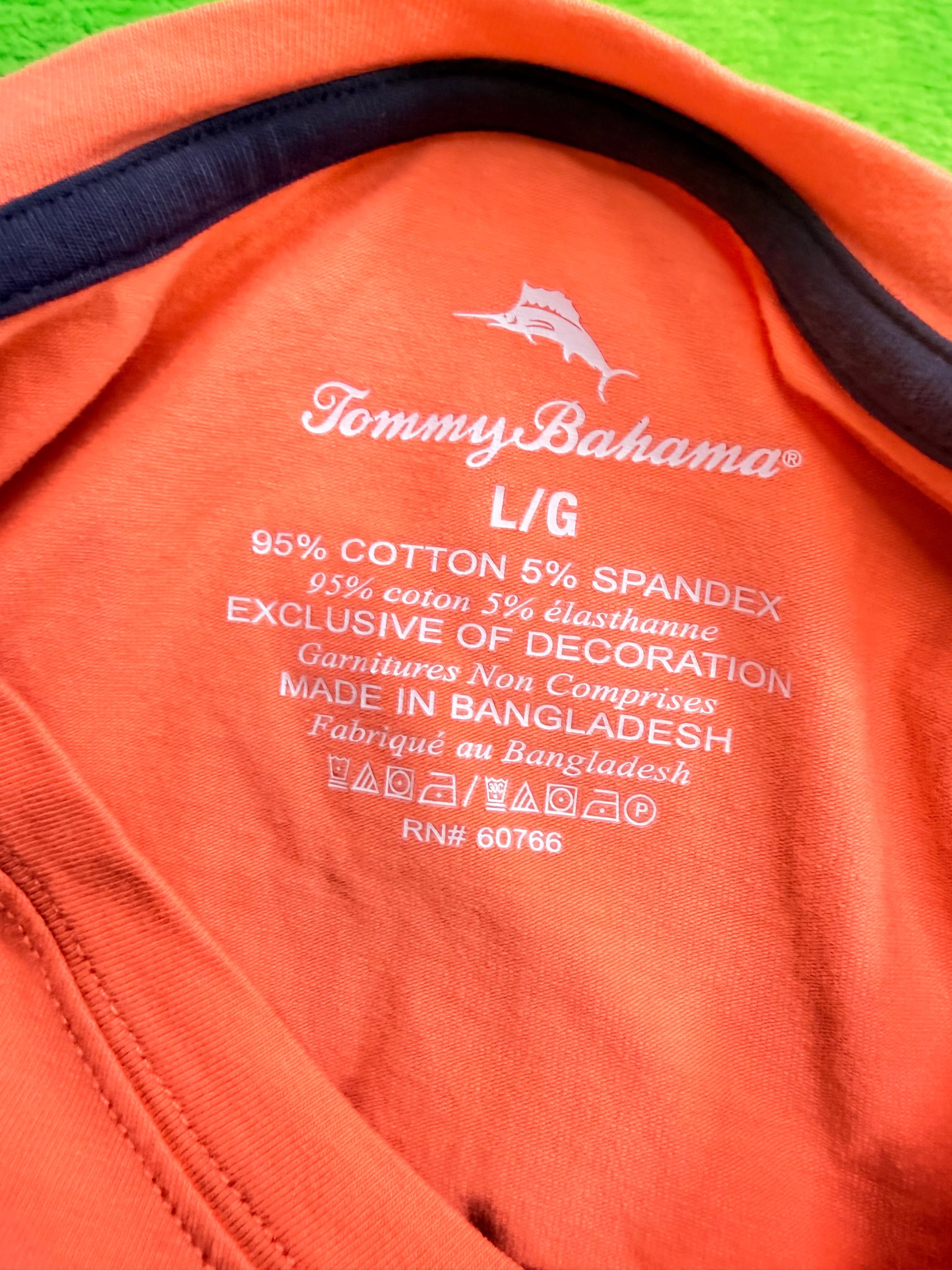 Tommy Bahama Men's L Orange Marlin Logo T-Shirt - Thumbnail 3