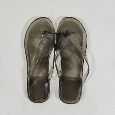 No Boundaries Women's Jelly Thong Sandals Size 6 Black - Thumbnail 2