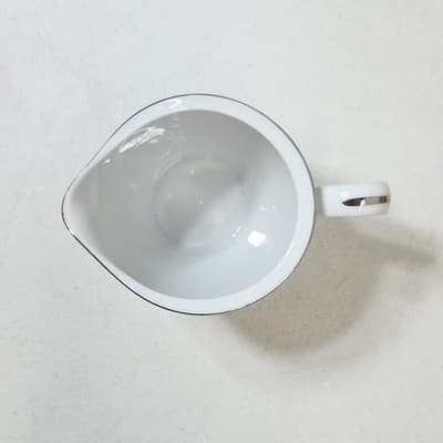 Rose China 2204 Creamer White With Silver Trim Japan 3.5" - Thumbnail 8
