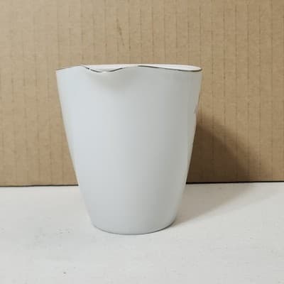 Rose China 2204 Creamer White With Silver Trim Japan 3.5" - Thumbnail 7