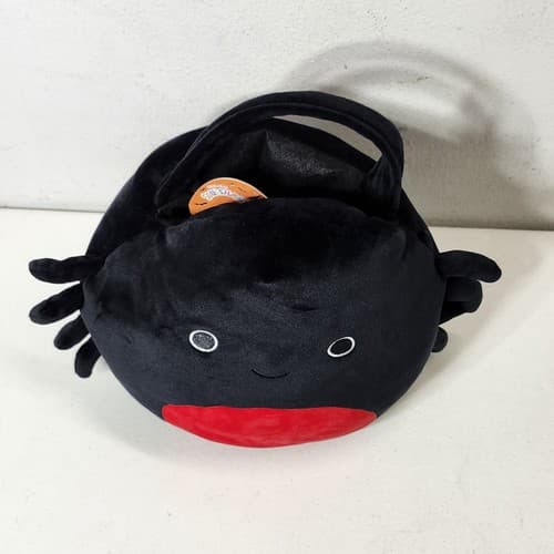 Bella The Spider Squishmallow 12" Big Halloween Toy Black Red Plush Soft Pillow - Thumbnail 2