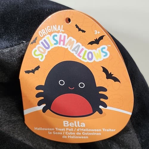 Bella The Spider Squishmallow 12" Big Halloween Toy Black Red Plush Soft Pillow - Thumbnail 6