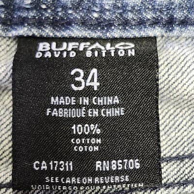 Buffalo David Bitton Jeans Men's Size 34 X 29 Driven Straight Blue Denim Pants - Thumbnail 7