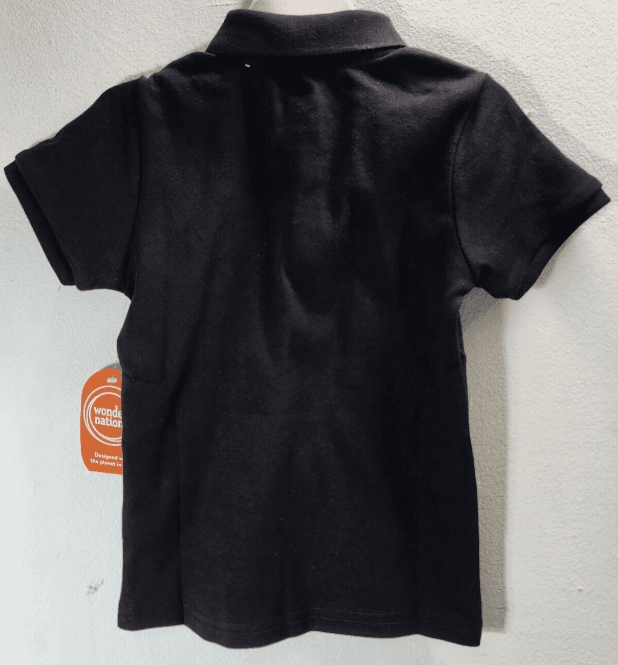 Wonder Nation Girl's Polo Shirt Size XS 4-5 Short Sleeve Black NEW - Thumbnail 4