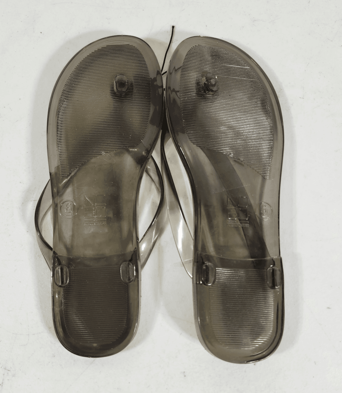 No Boundaries Women's Jelly Thong Sandals Size 6 Black - Thumbnail 4