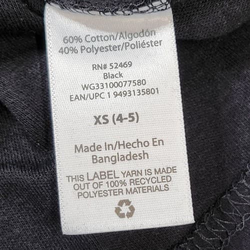Wonder Nation Girl's Polo Shirt Size XS 4-5 Short Sleeve Black NEW - Thumbnail 8