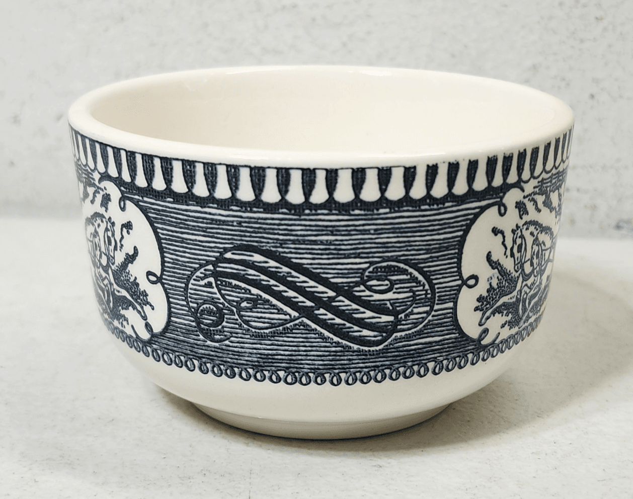 Royal Currier & Ives Vintage Horse & Carriage Blue China Coffee Tea Cup - Thumbnail 7