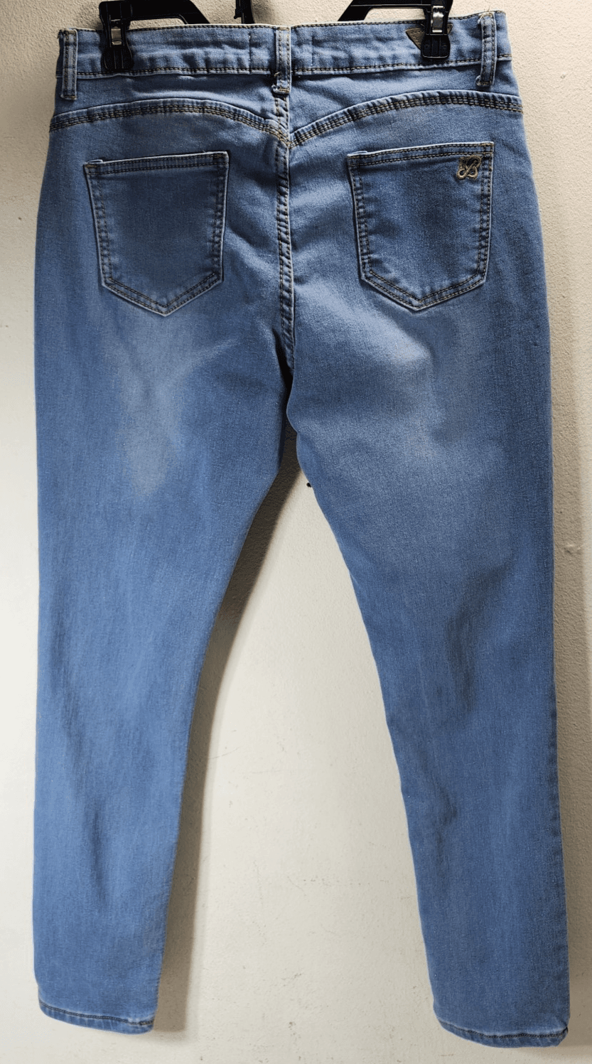 Red Bottoms Womens Mid Rise Bootcut Jeans Size 15/32 Blue Denim Pants - Thumbnail 6